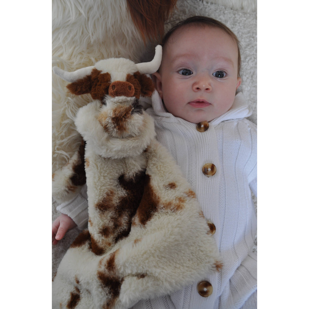 Texas Longhorn Highland Cow Soft Toy Soother Comforter 29cm