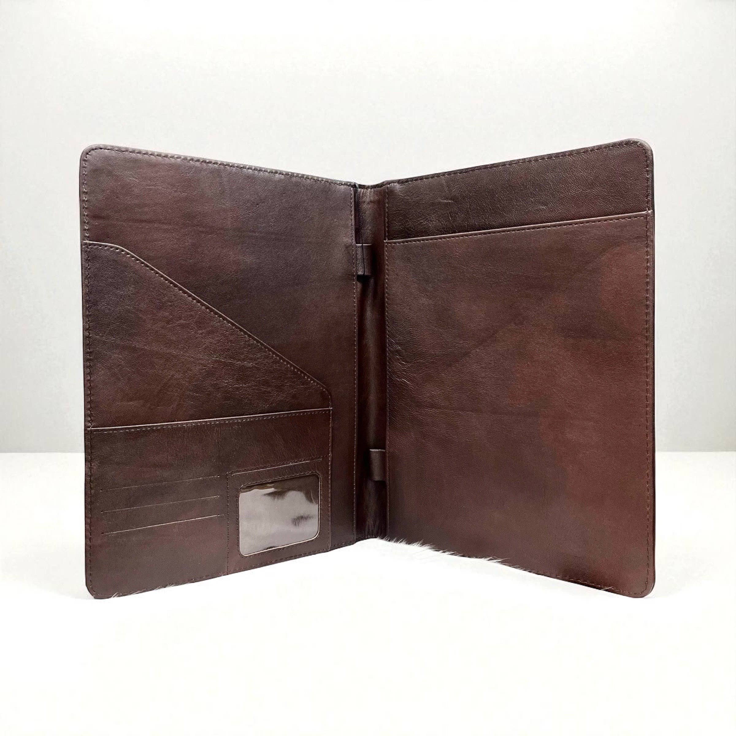 Horse rider tooled leather folder