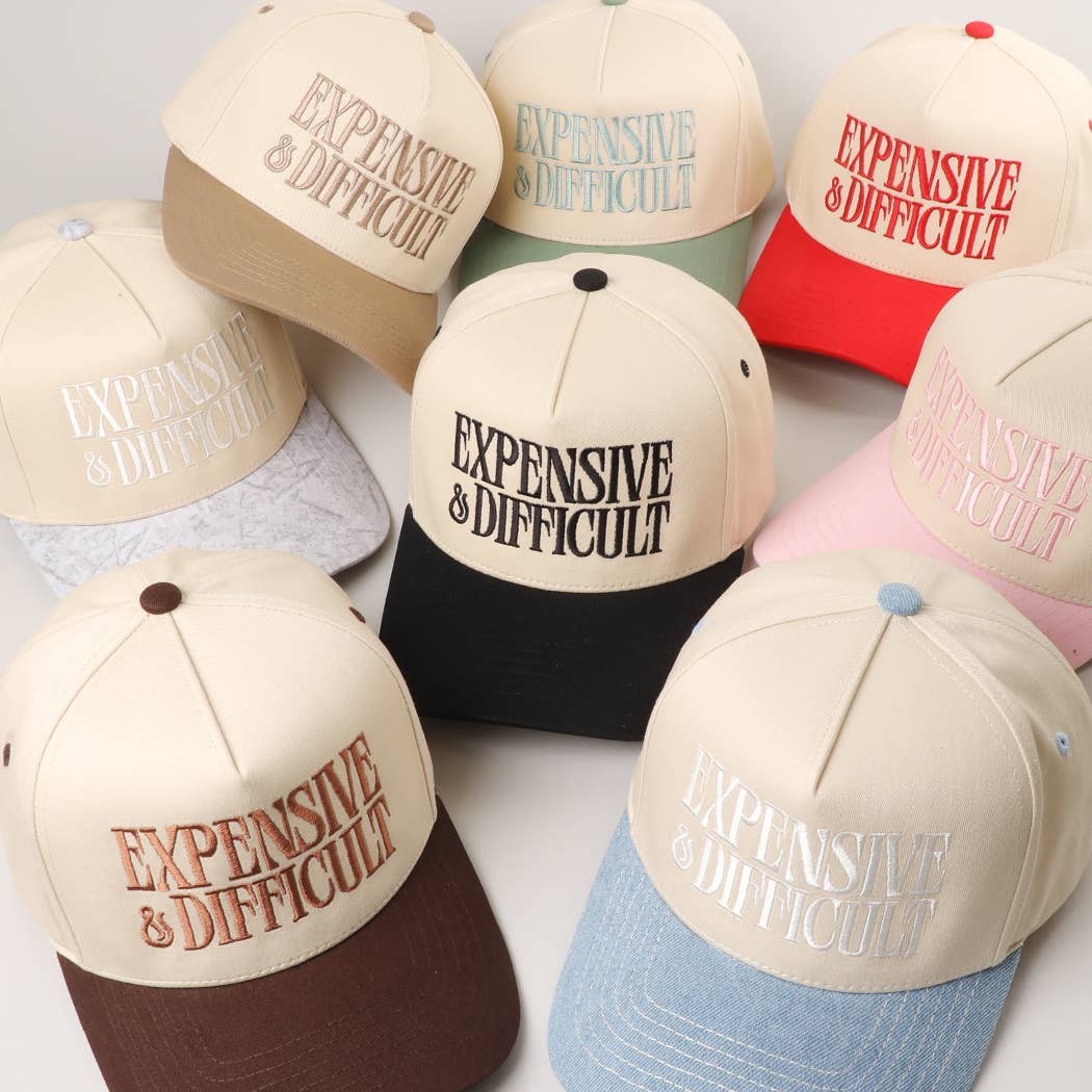 PINK EXPENSIVE and DIFFICULT Embroidered Trucker Hat