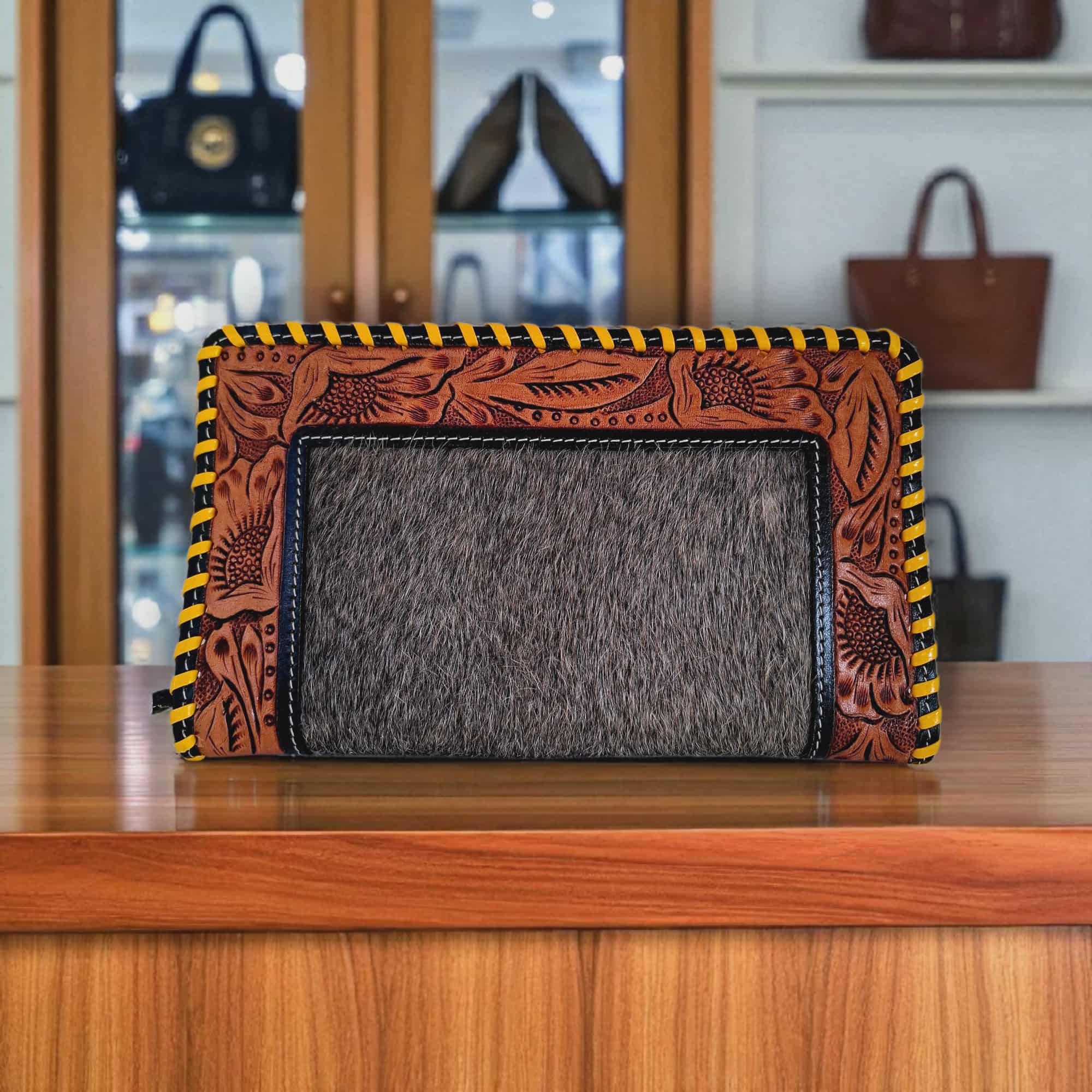 Genuine Cow Hide Clutch Purse