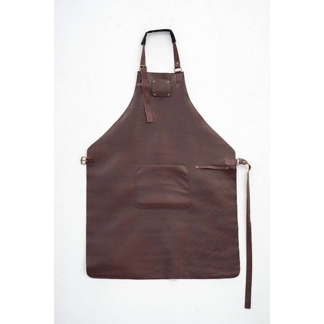 Classic Chestnut Leather Apron Durable, Stylish & Handmade