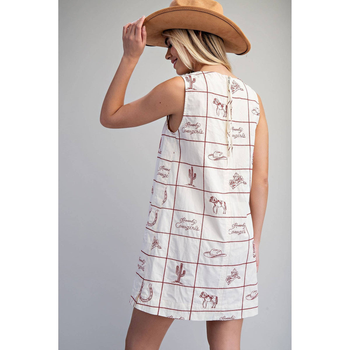 WESTERN INSPIRED SHIFT MINI DRESS