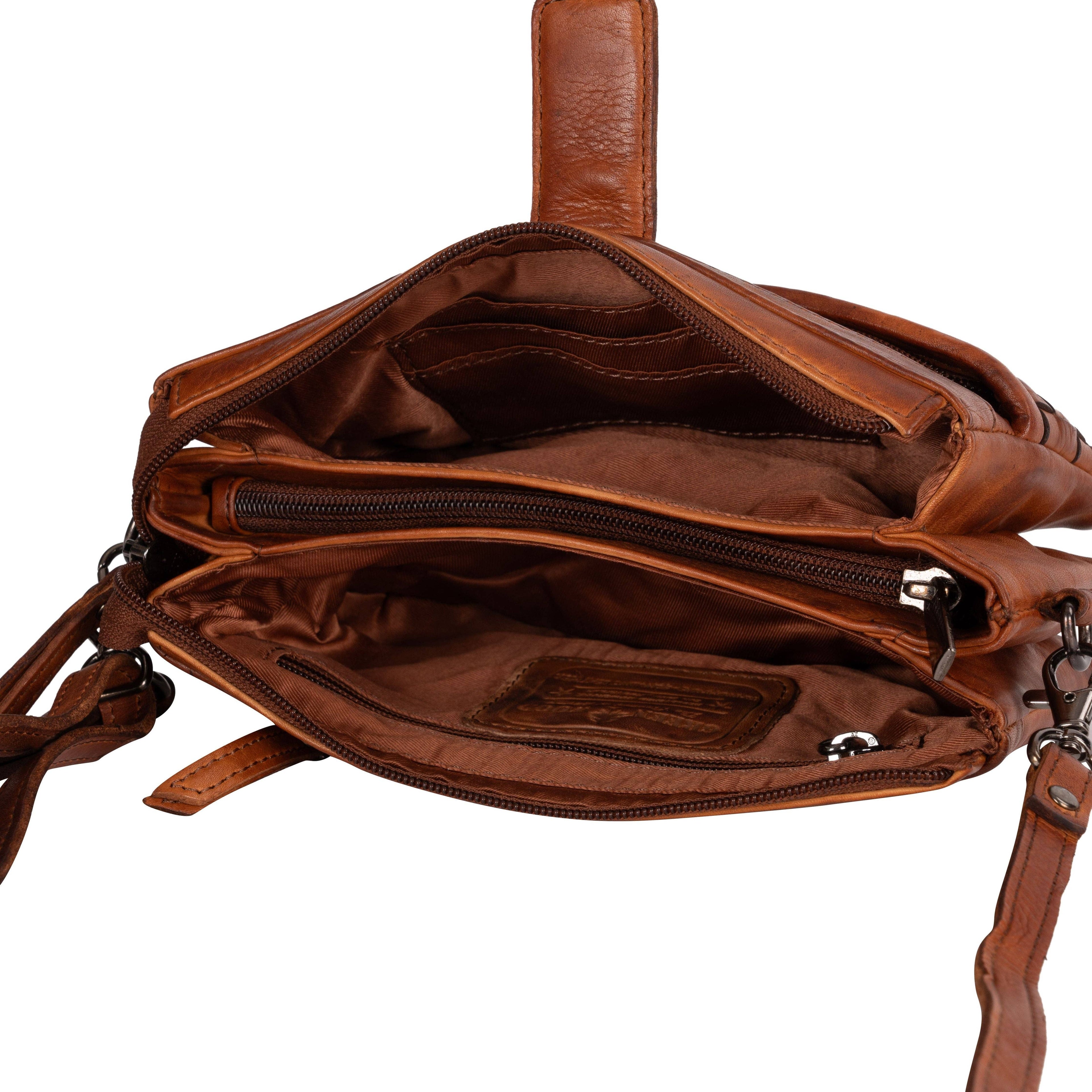 Leather Phone Bag Cognac GW6853COG