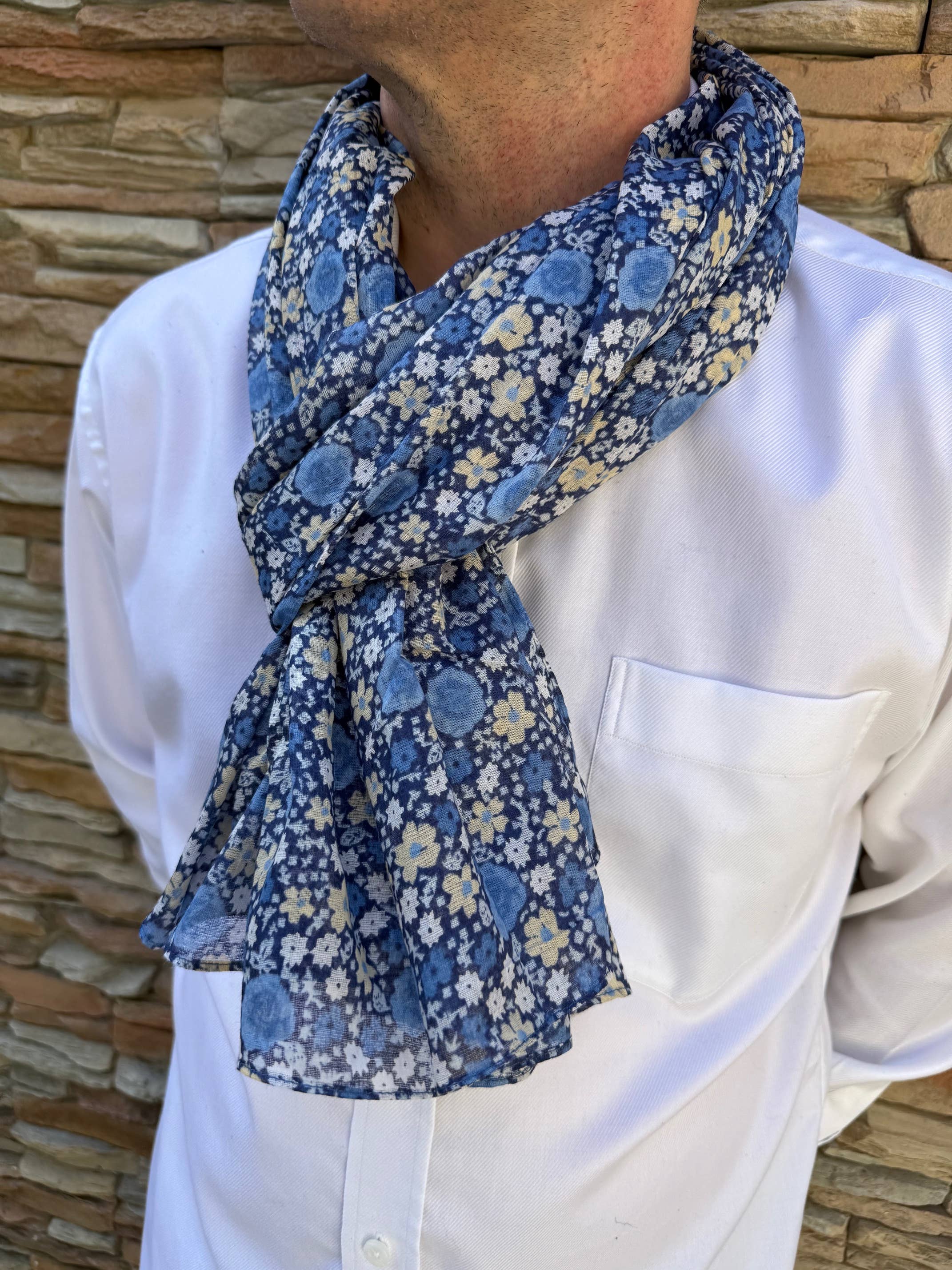 Liberty-print cheche scarf 100% cotton - Timeless elegance 2