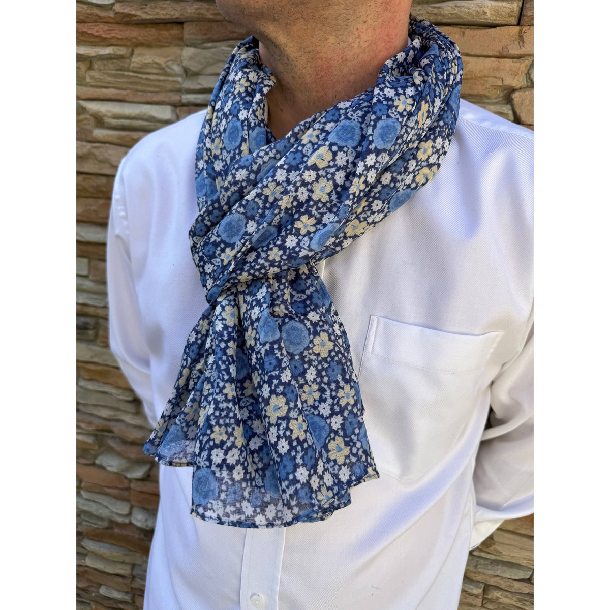Liberty-print cheche scarf 100% cotton - Timeless elegance 2
