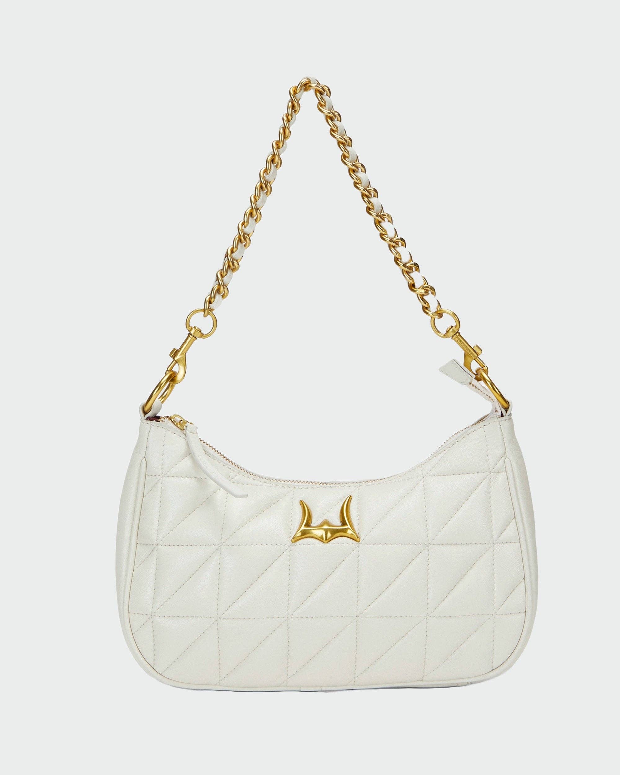 Joe Quilted Nappa Leather Bag - Black & White Cowhide
