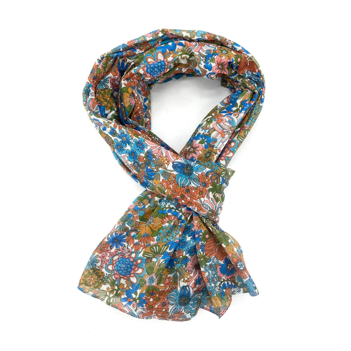 Floral printed 100% cotton scarf pareo 3