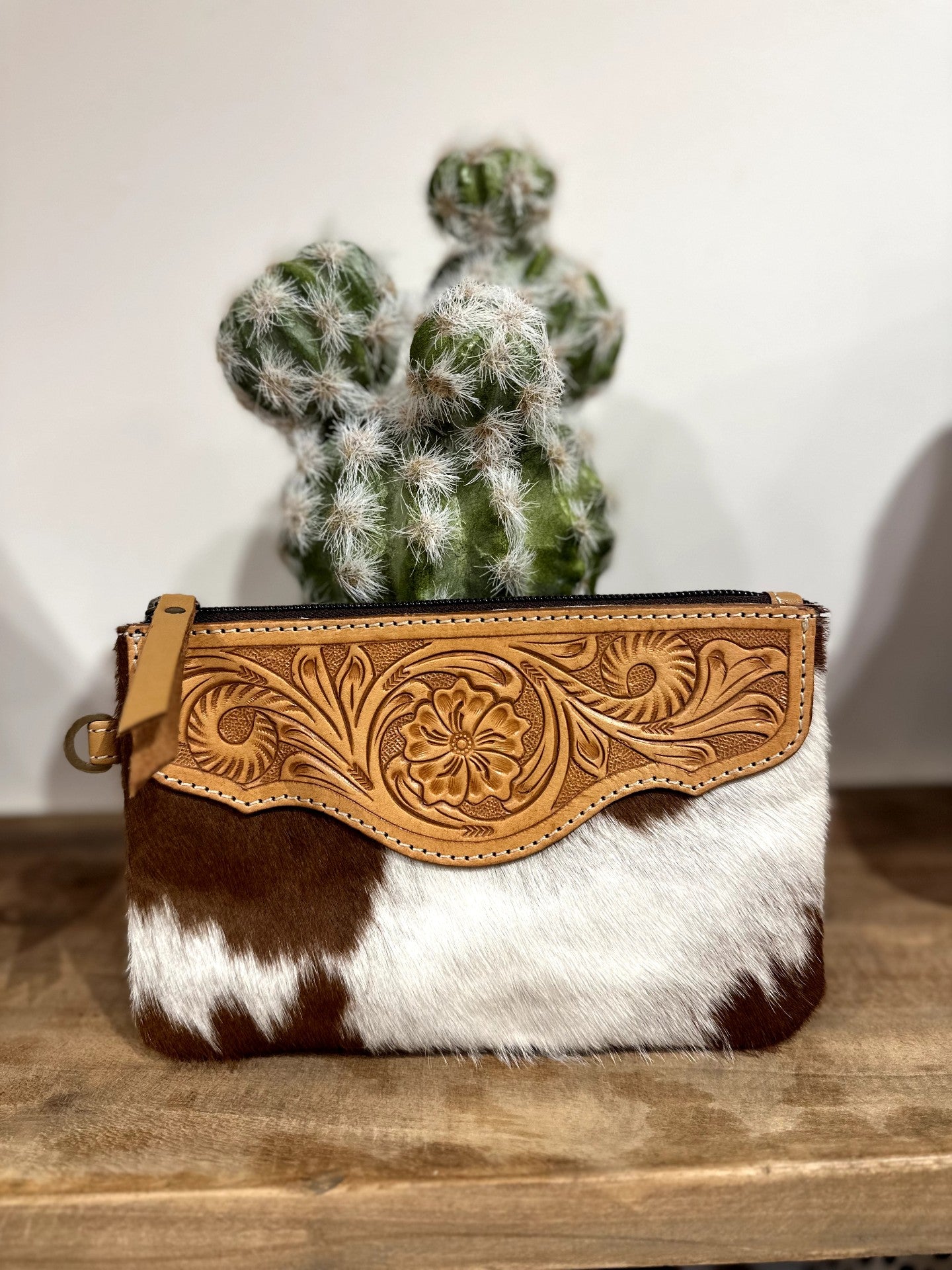 cowhide clutch