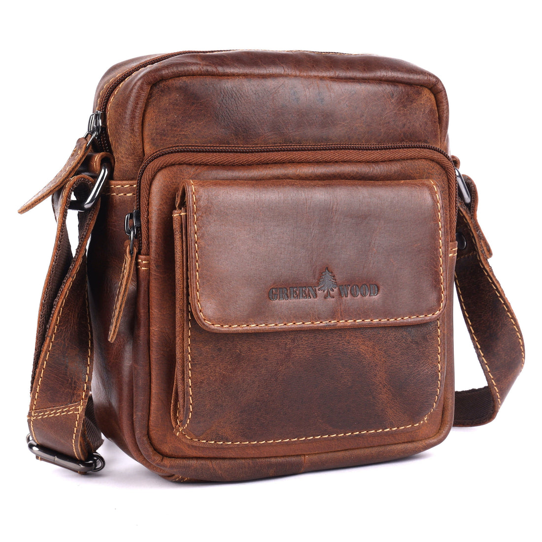 Greenwood Leather Ryder Crossbody Bag, Vintage Sandal