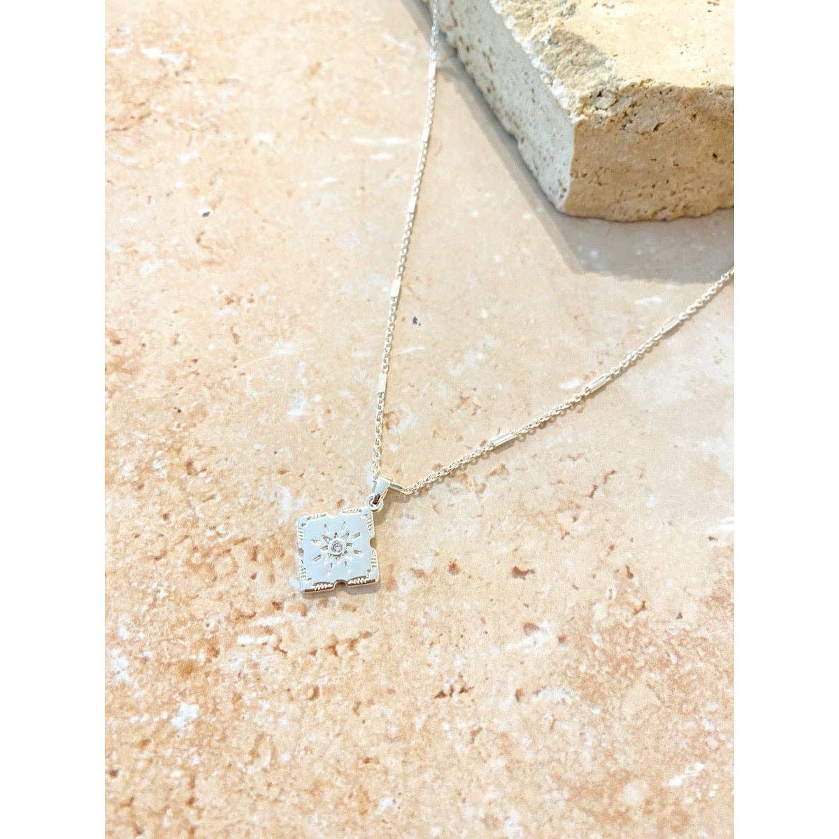 Lori Sterling Silver Plated Charm Necklace