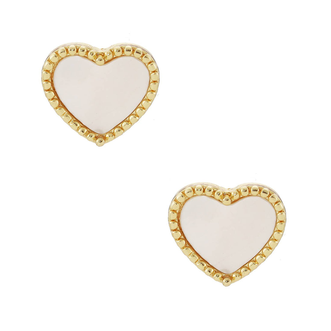 Heart Shaped Gold Dipped Post Earrings