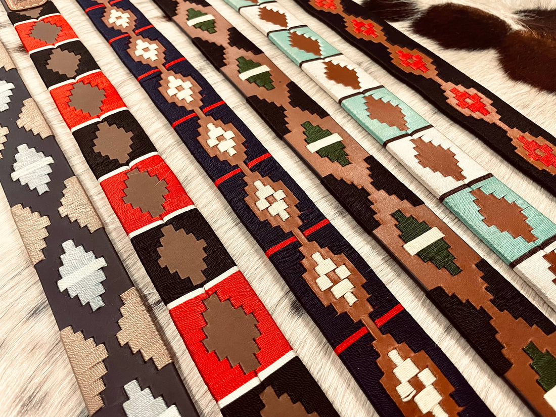 Tooled Leather Western Belt