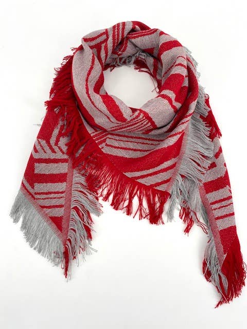 Triangle woven scarf Made in France - Acrylic Wool