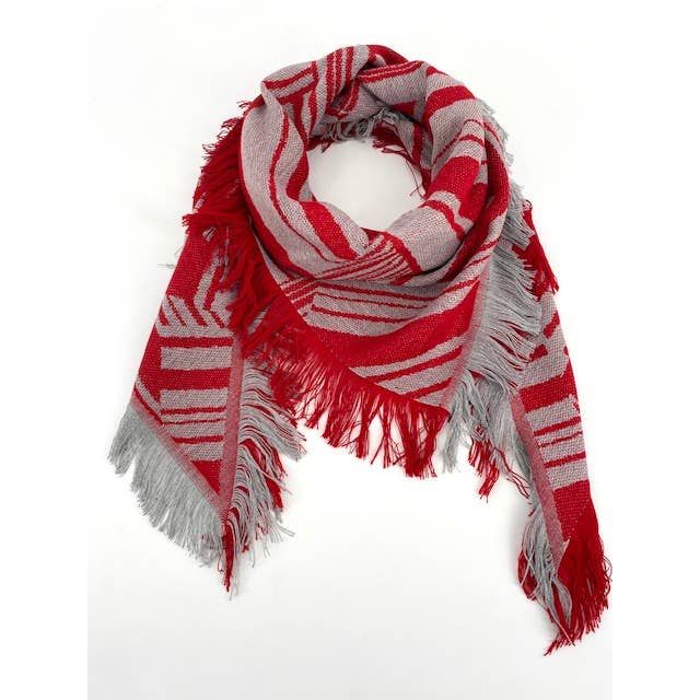 Triangle woven scarf Made in France - Acrylic Wool