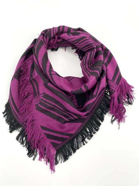Triangle woven scarf Made in France - Acrylic Wool