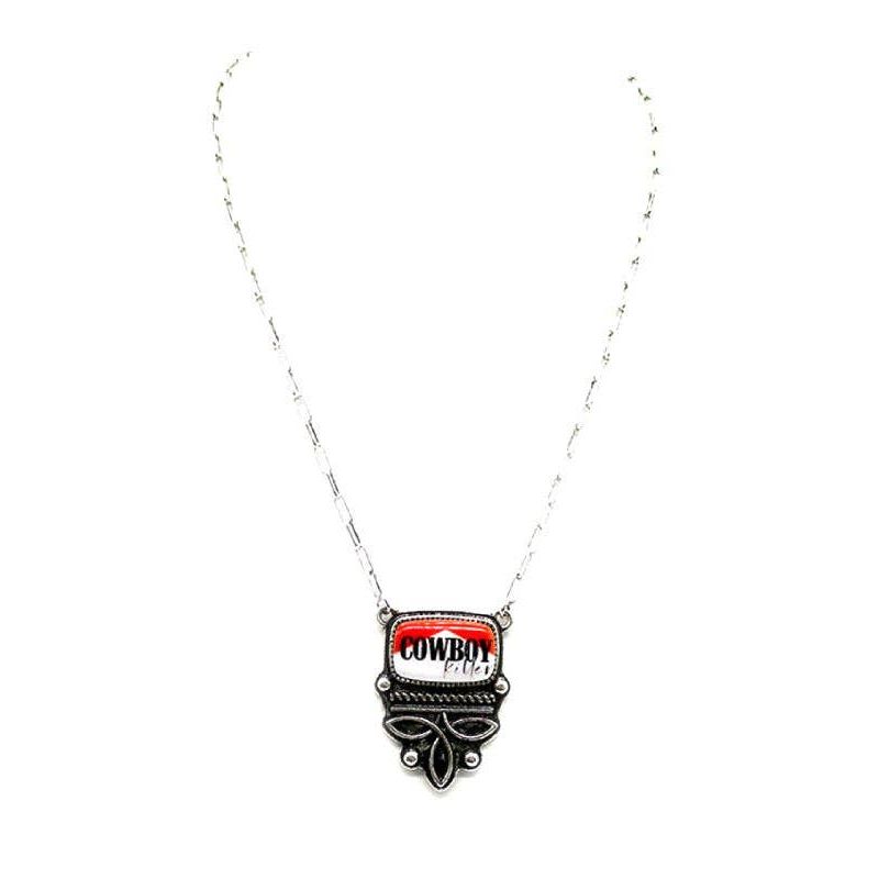 Western Cowboy Killer Boot Stitch Necklace