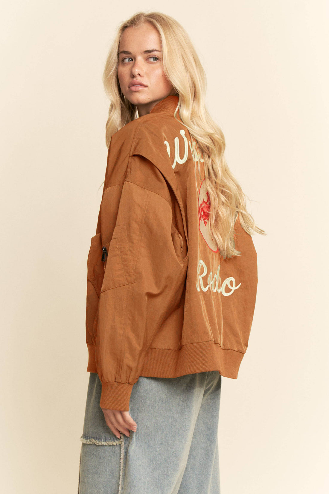 WEST COAST RODEO EMBROIDERED BOMBER JACKET