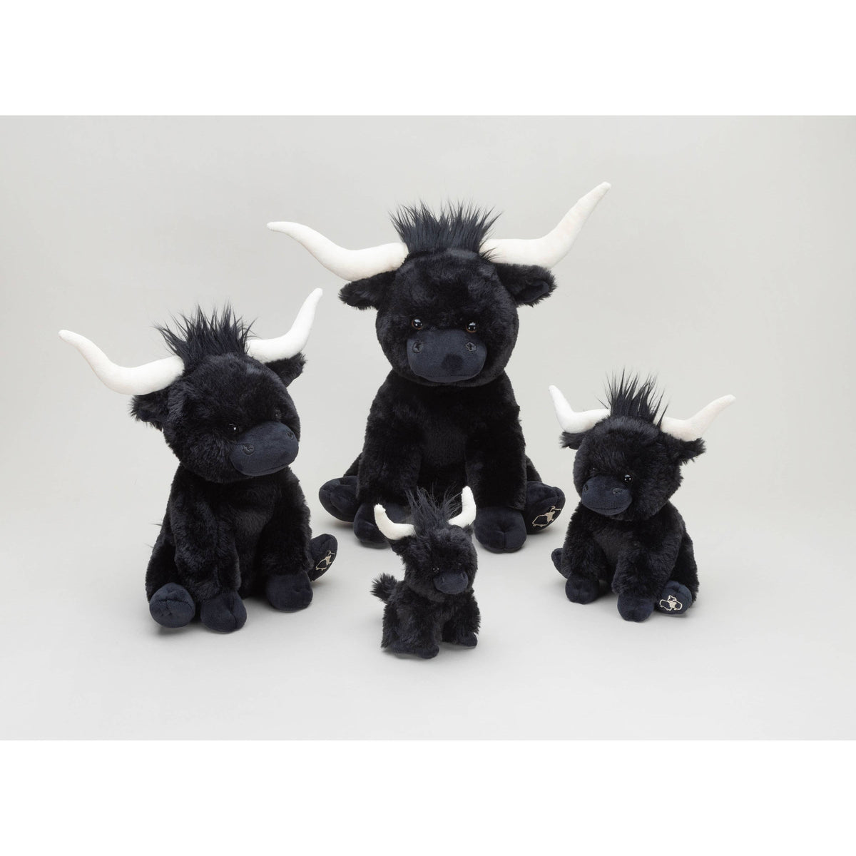 Black Large Longhorn Plush Cow- 30cm