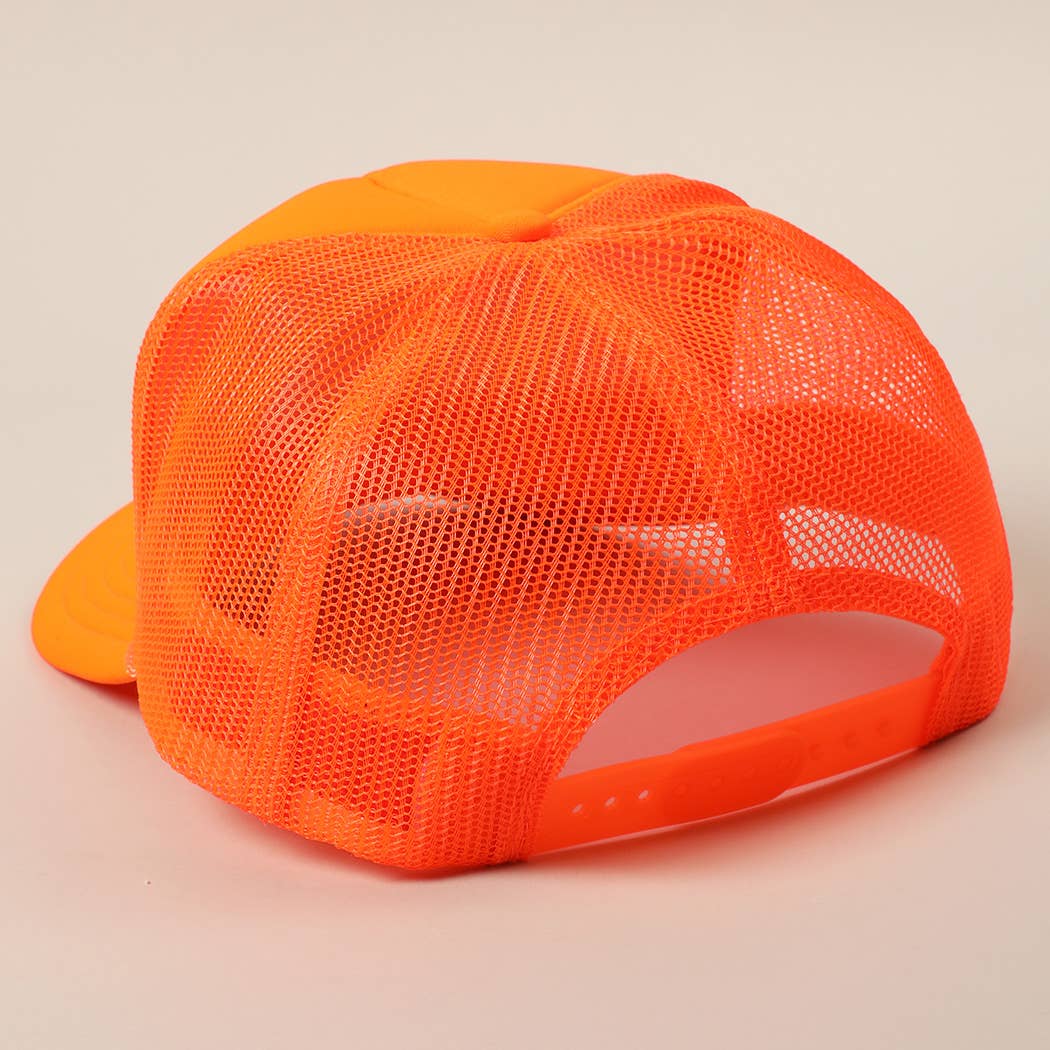 COWGIRL Text Logo Printed Mesh Back Trucker Hat