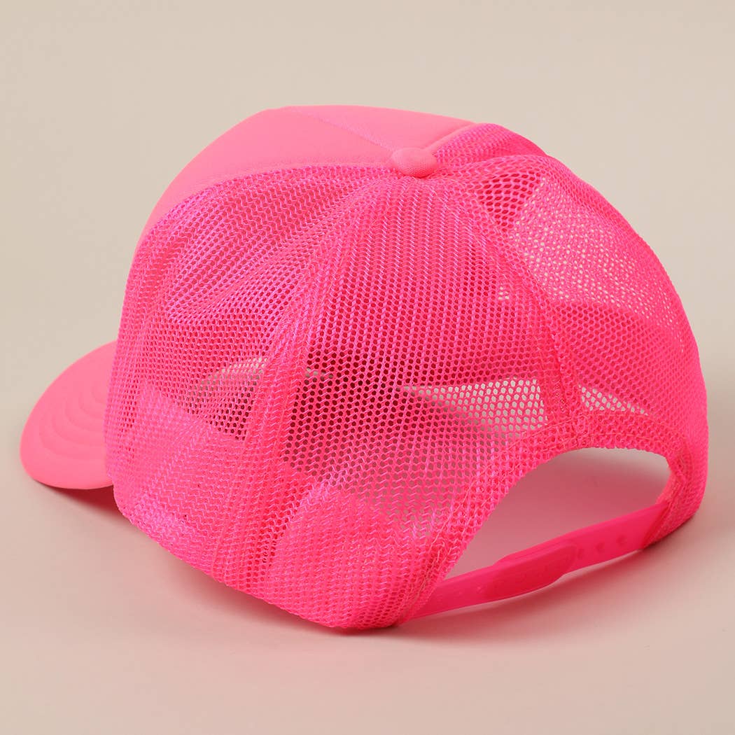 COWGIRL Text Logo Printed Mesh Back Trucker Hat