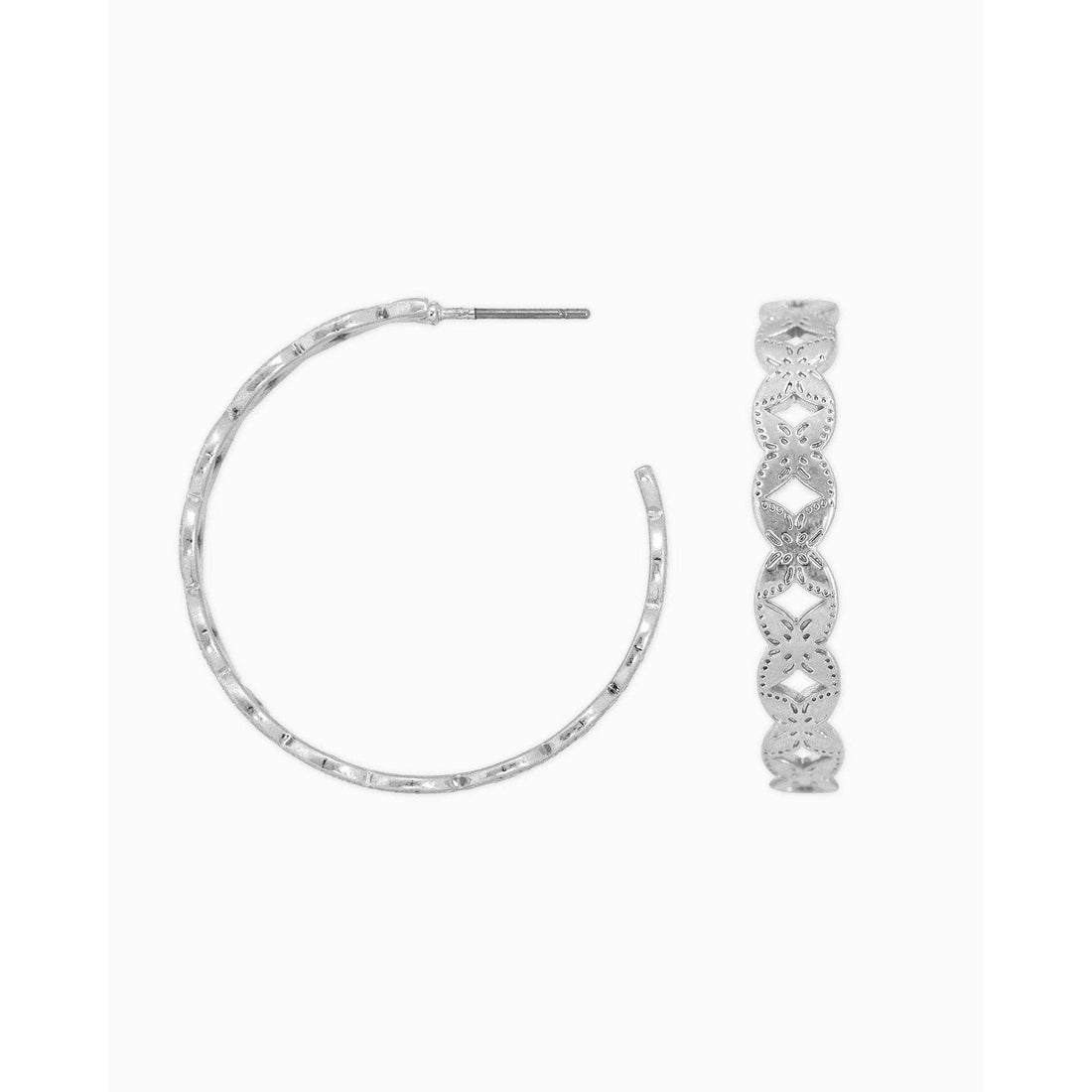 Western Patterned Hoop Earrings