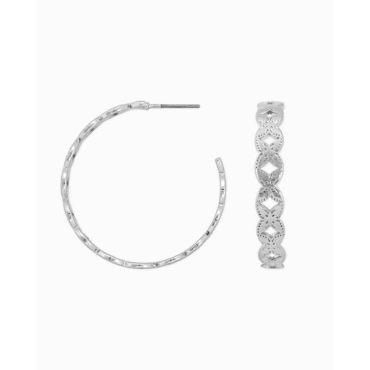 Western Patterned Hoop Earrings