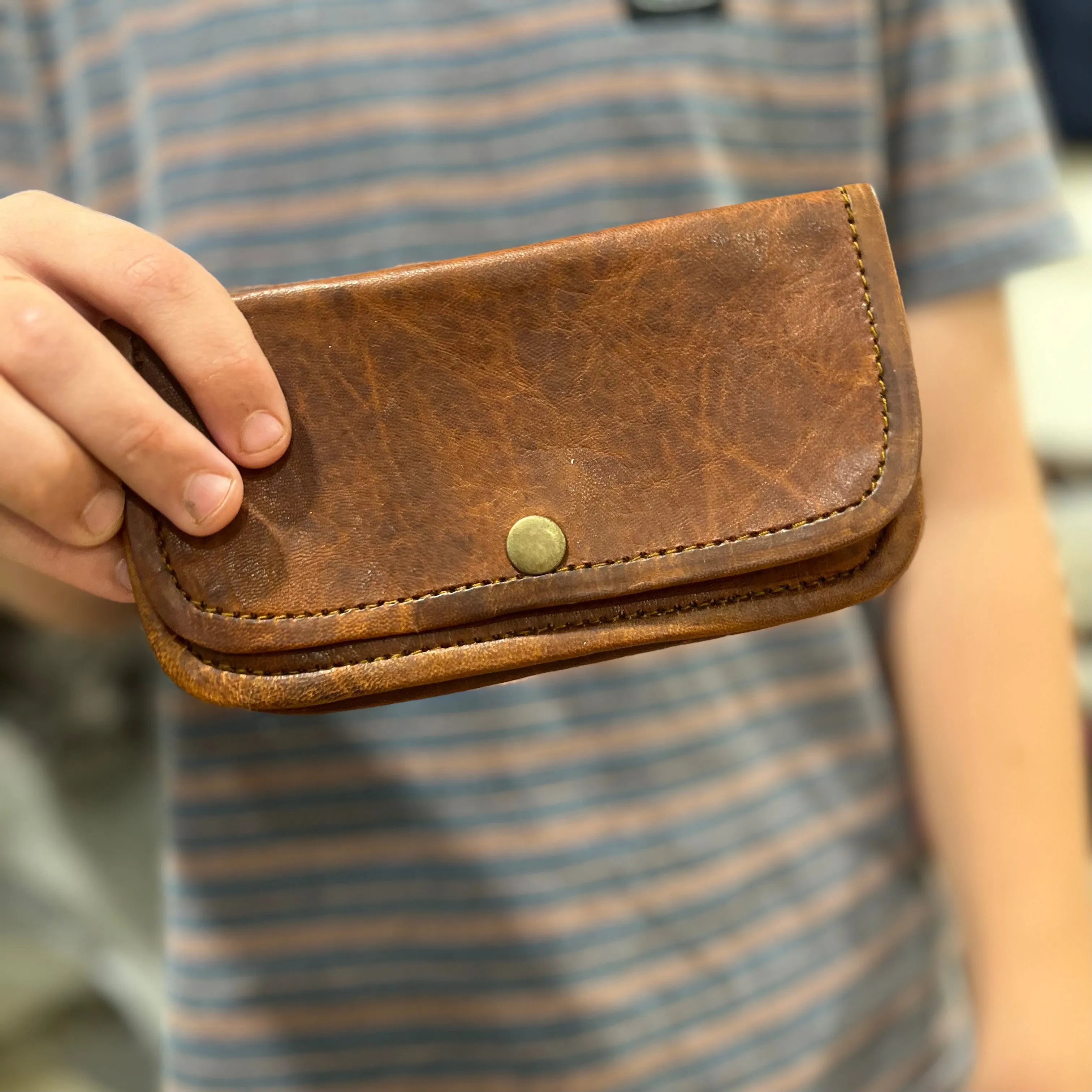 Leather Pouch tobacco - Press Stud