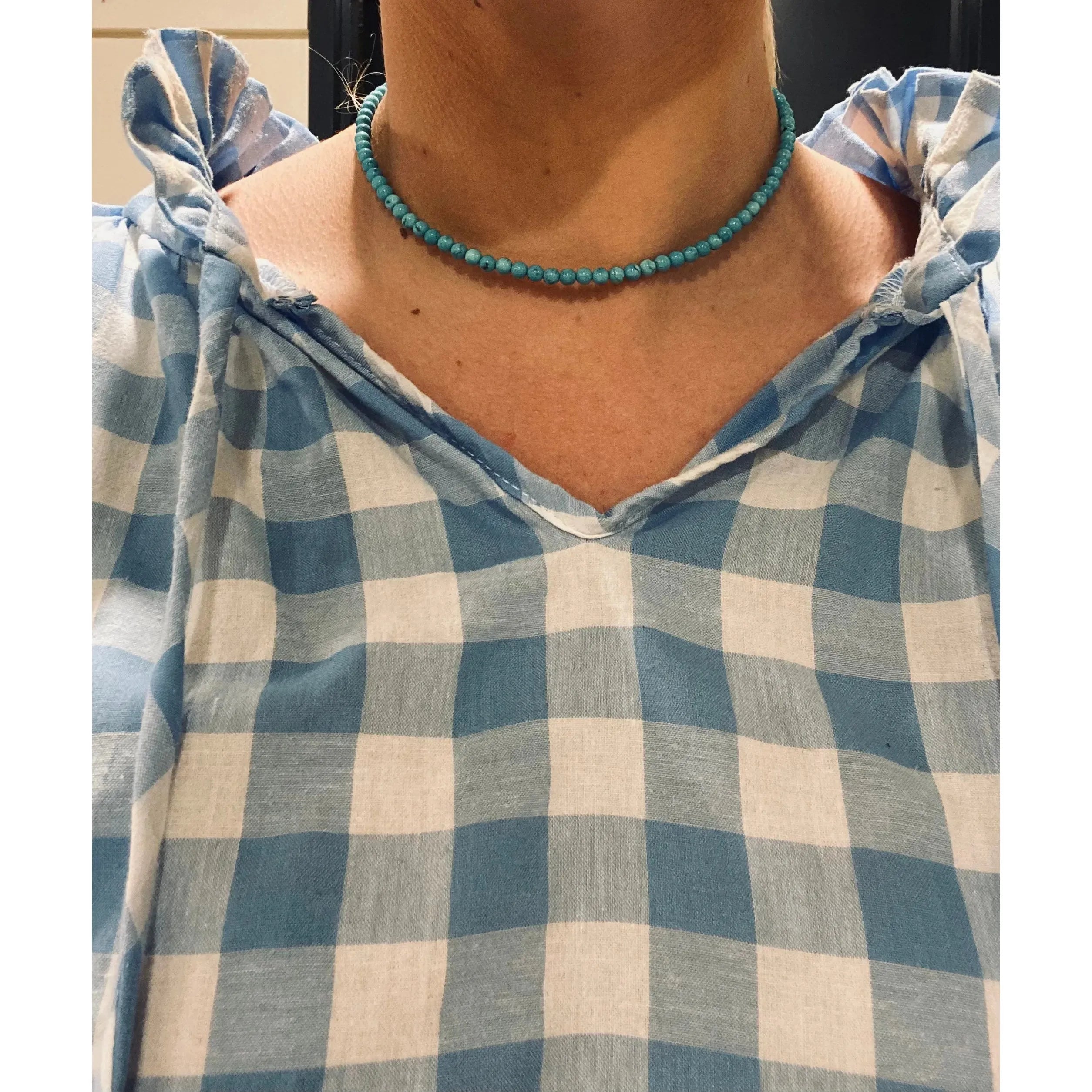 Turquoise bead choker