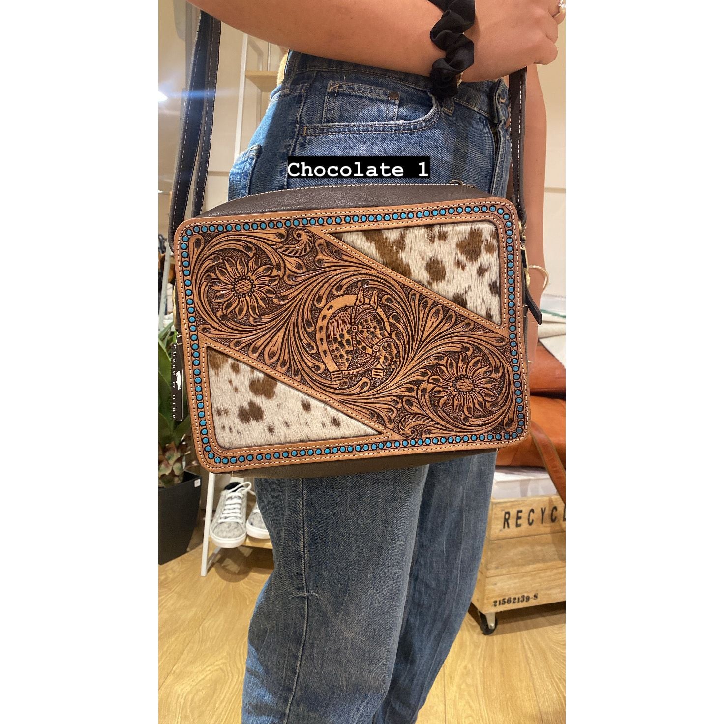 Cochrane Hand Bag with Horse Detail
