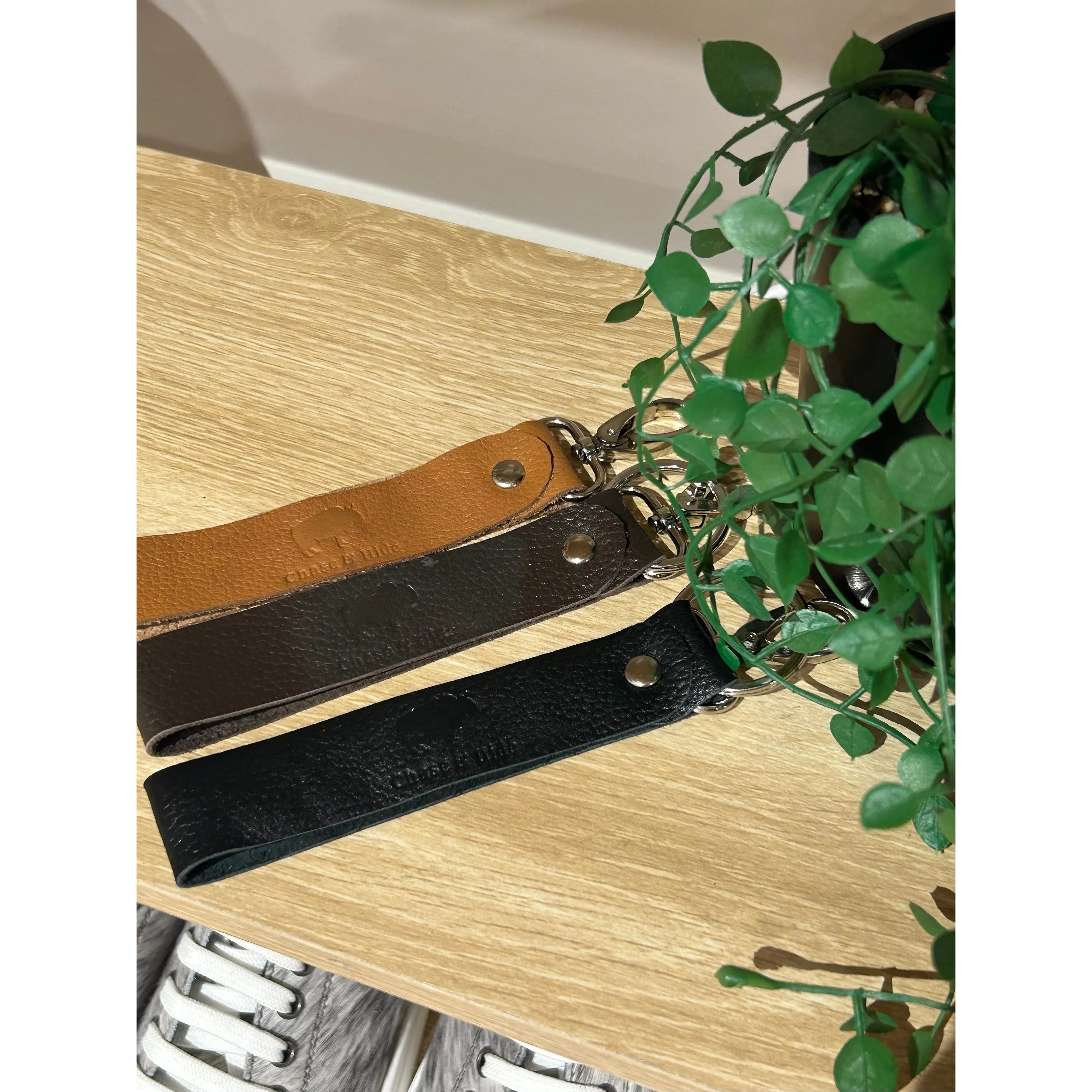 Long Leather Chase & Hide Key Chain