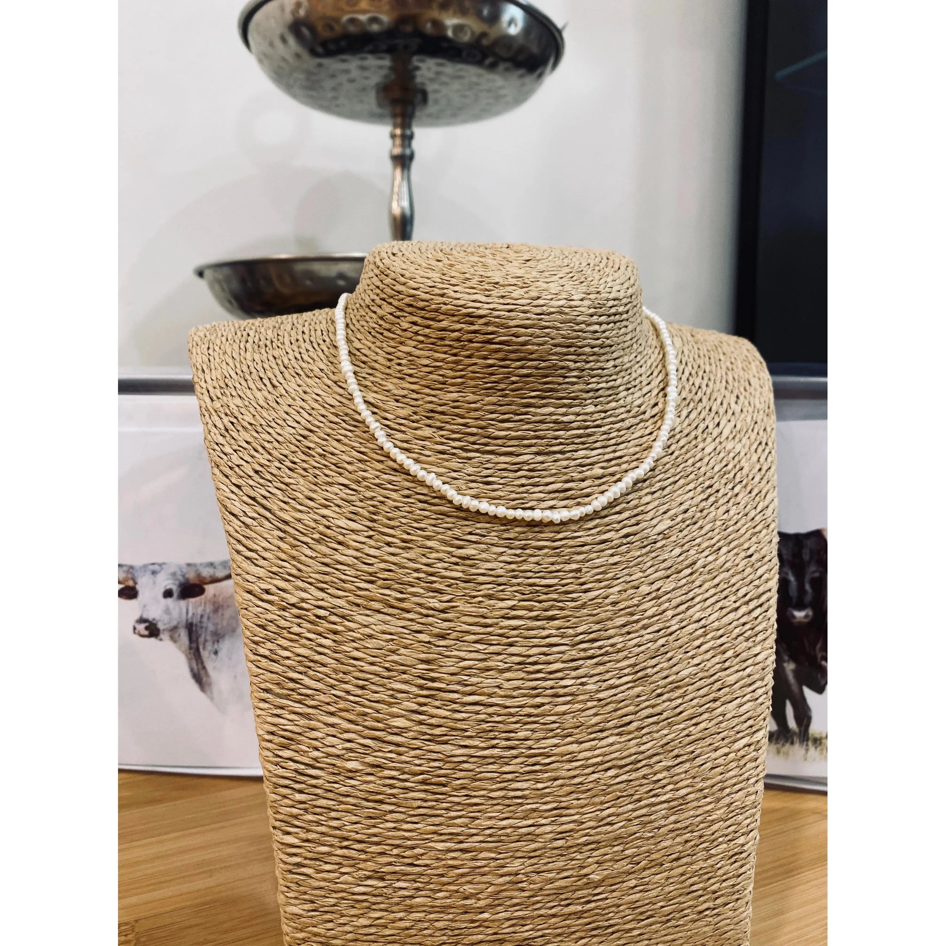 Seed Pearl Choker Necklace