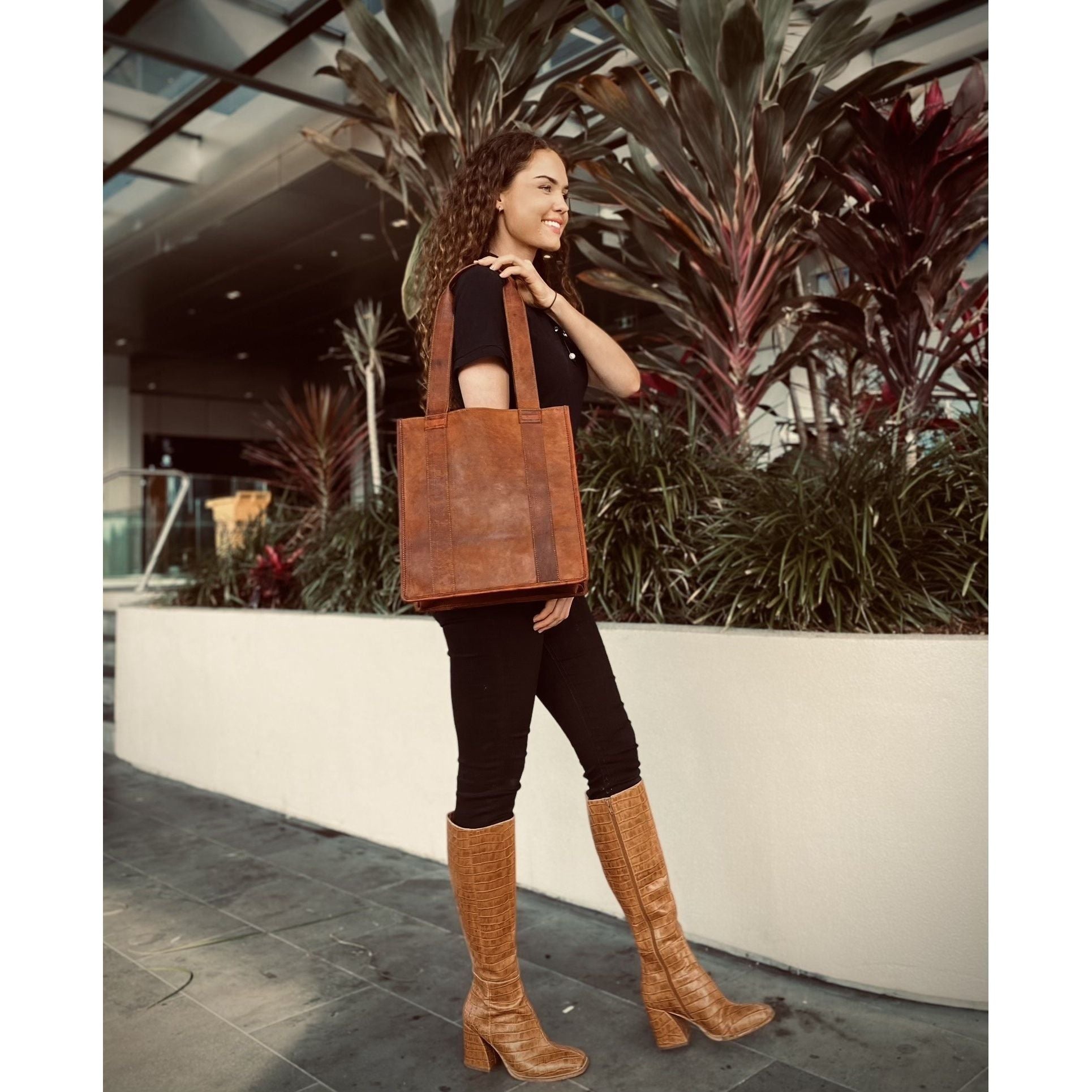 Leather Shopper