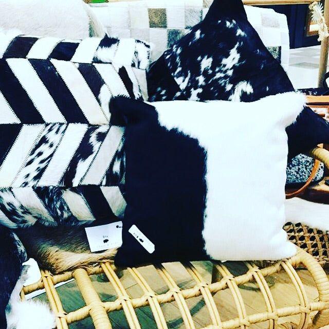 Salt & Pepper Chevron Cushion