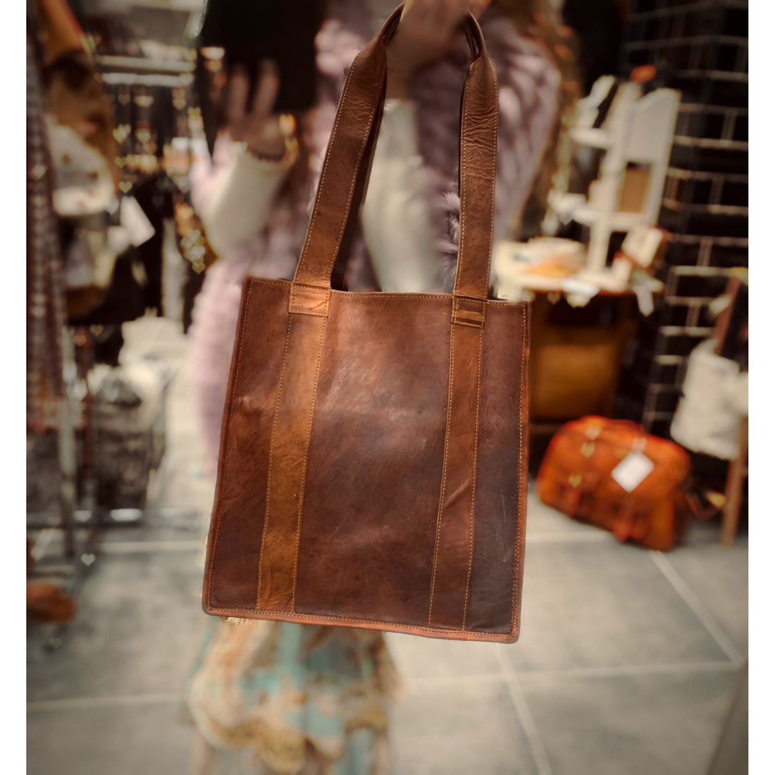 Leather Shopper
