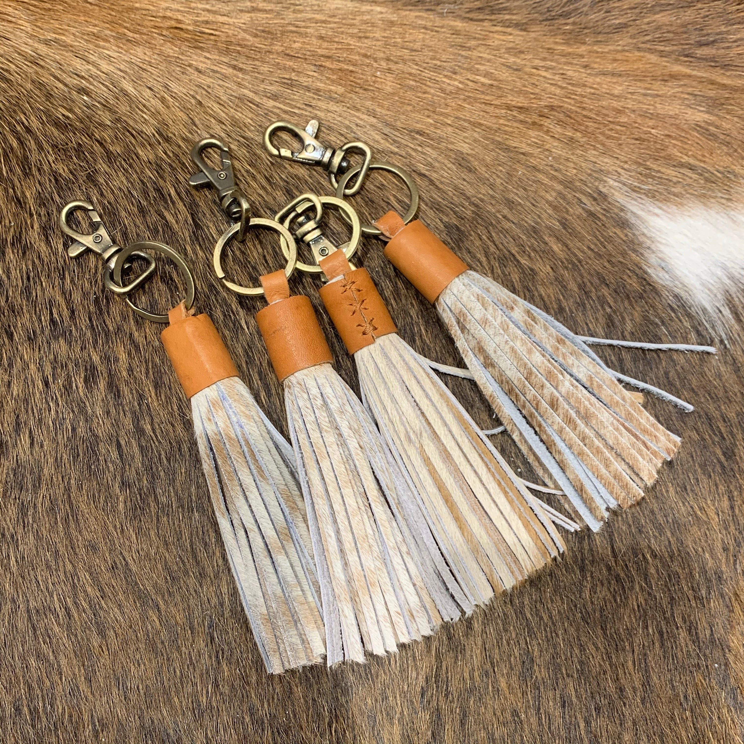 Hide Tassel Keyring / Keychain