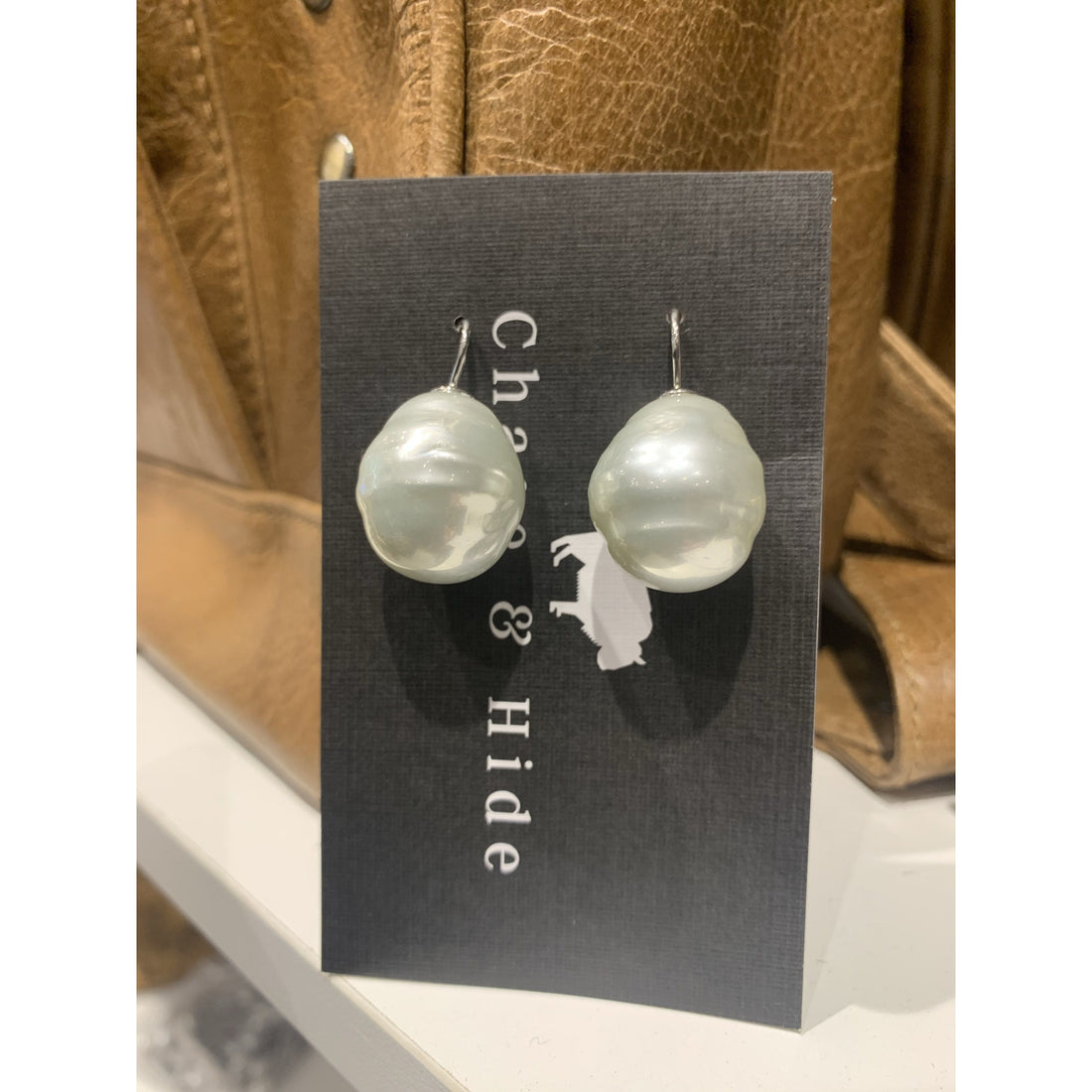 Spanish Faux Pearl earrings silver