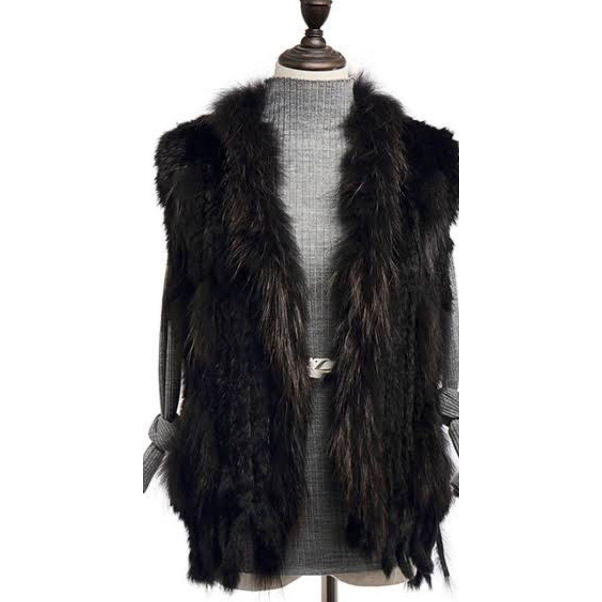 Fuzzy on sale black vest