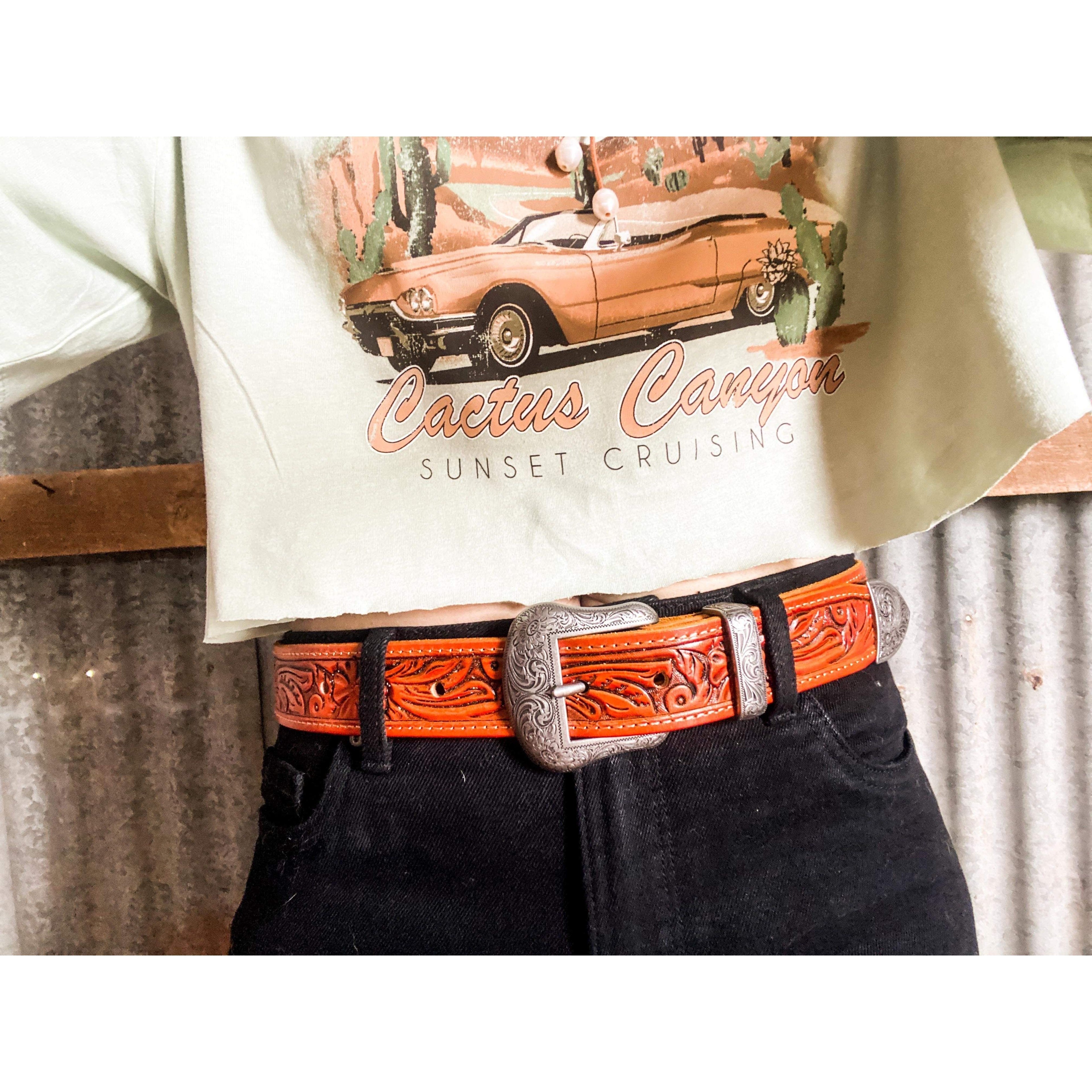 Tooled Leather Belts