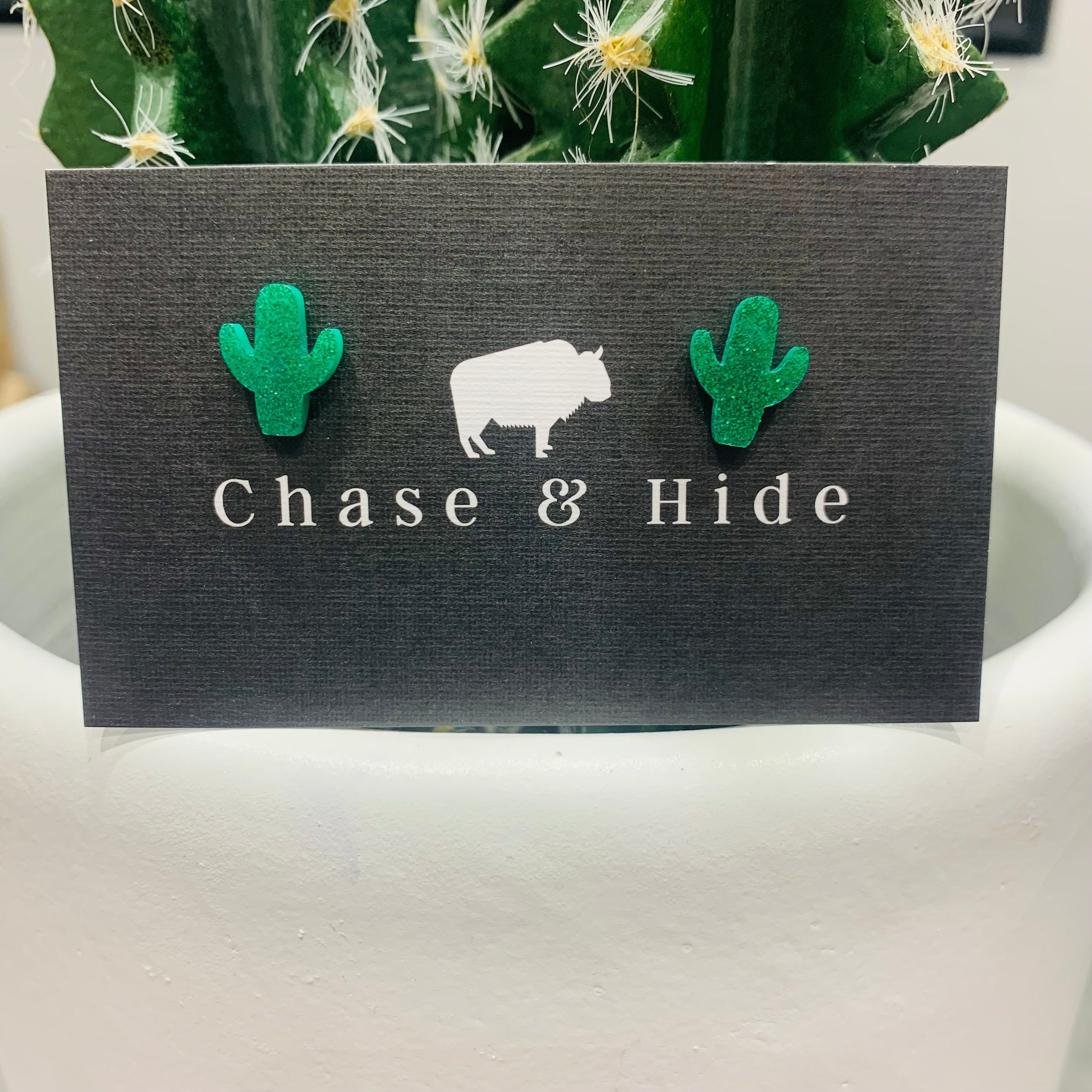 Cactus Studs Glitter