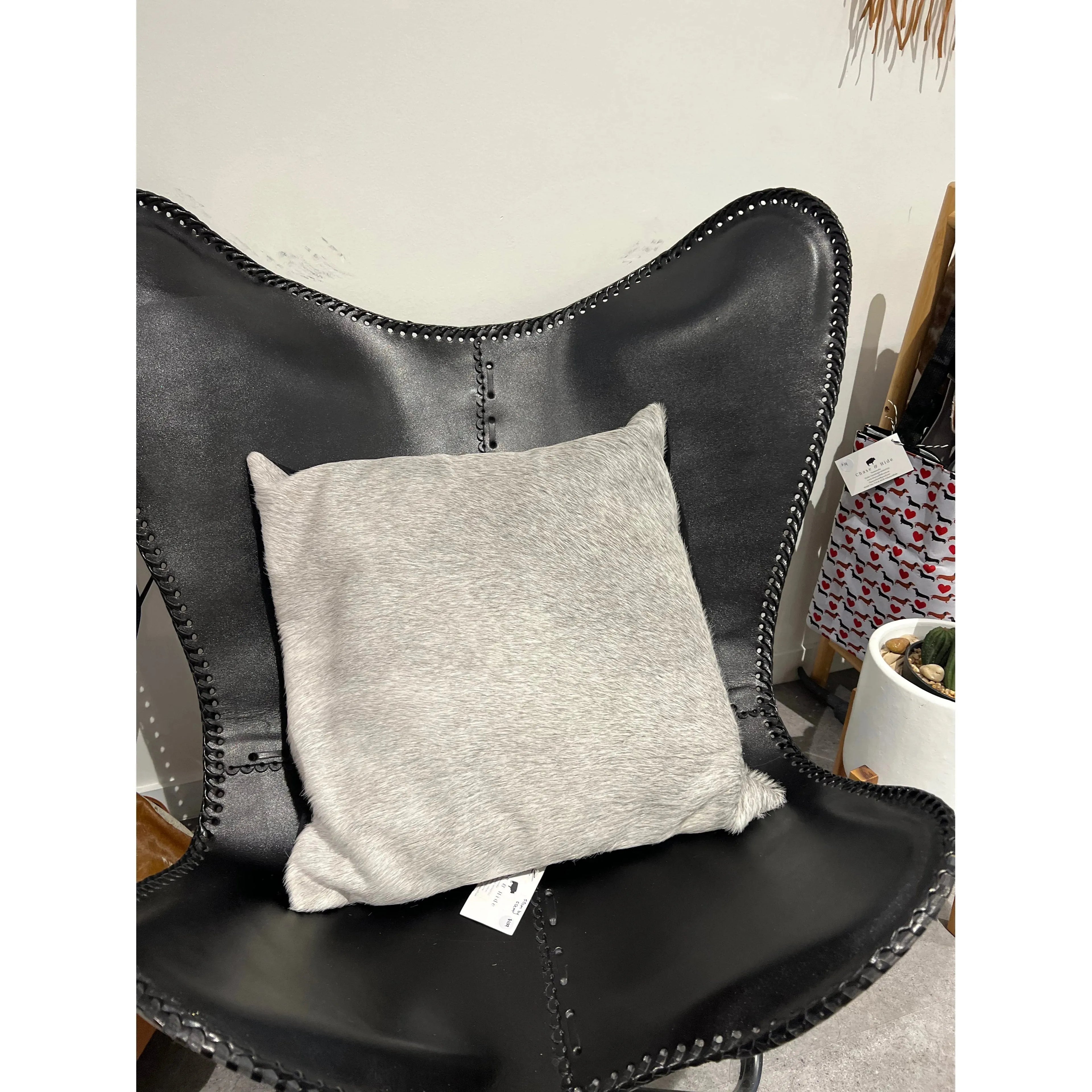 Black Leather Butterfly Chair