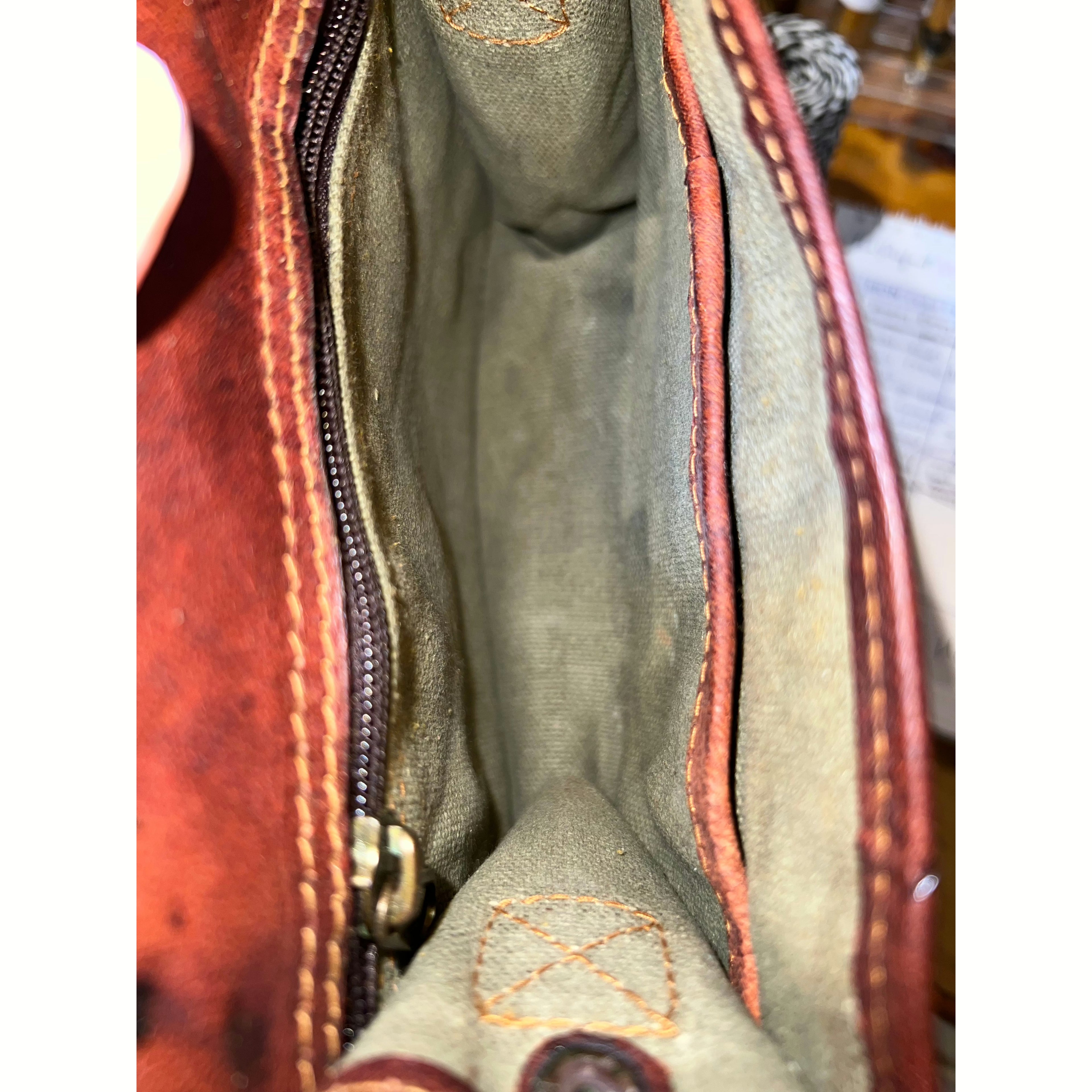 Leather Satchel W/ Buckle