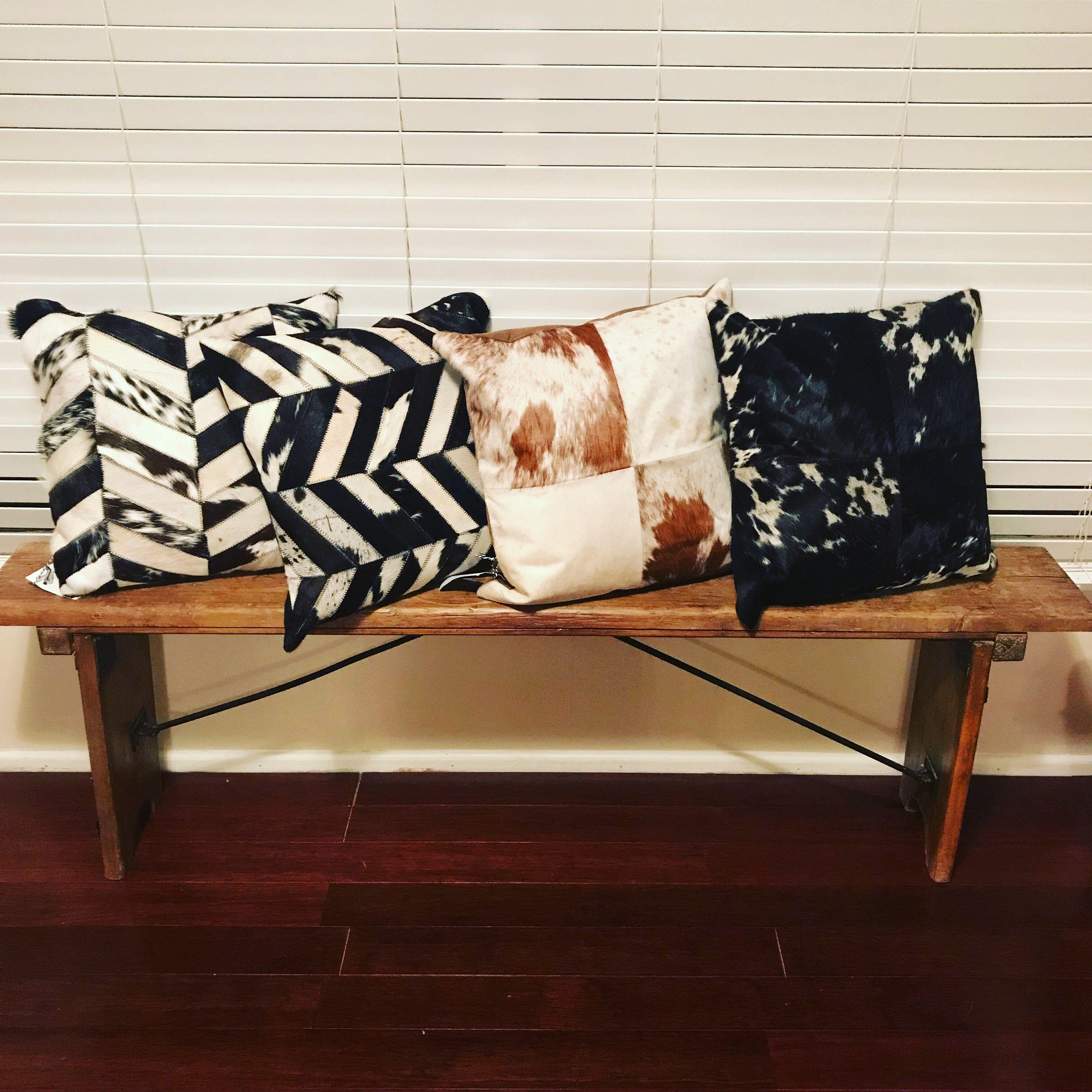 Salt & Pepper Chevron Cushion