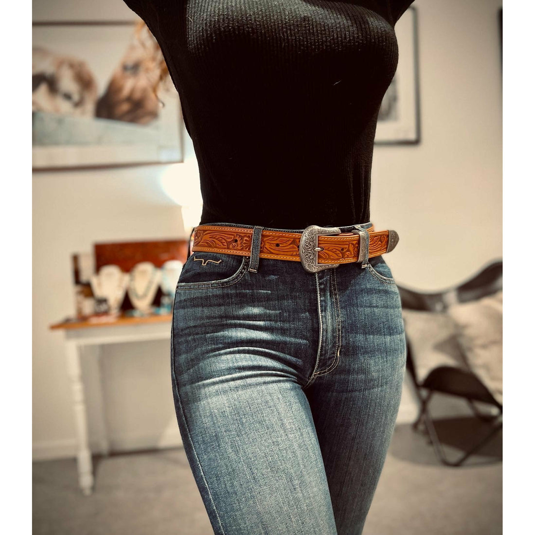 Tooled Leather Belts