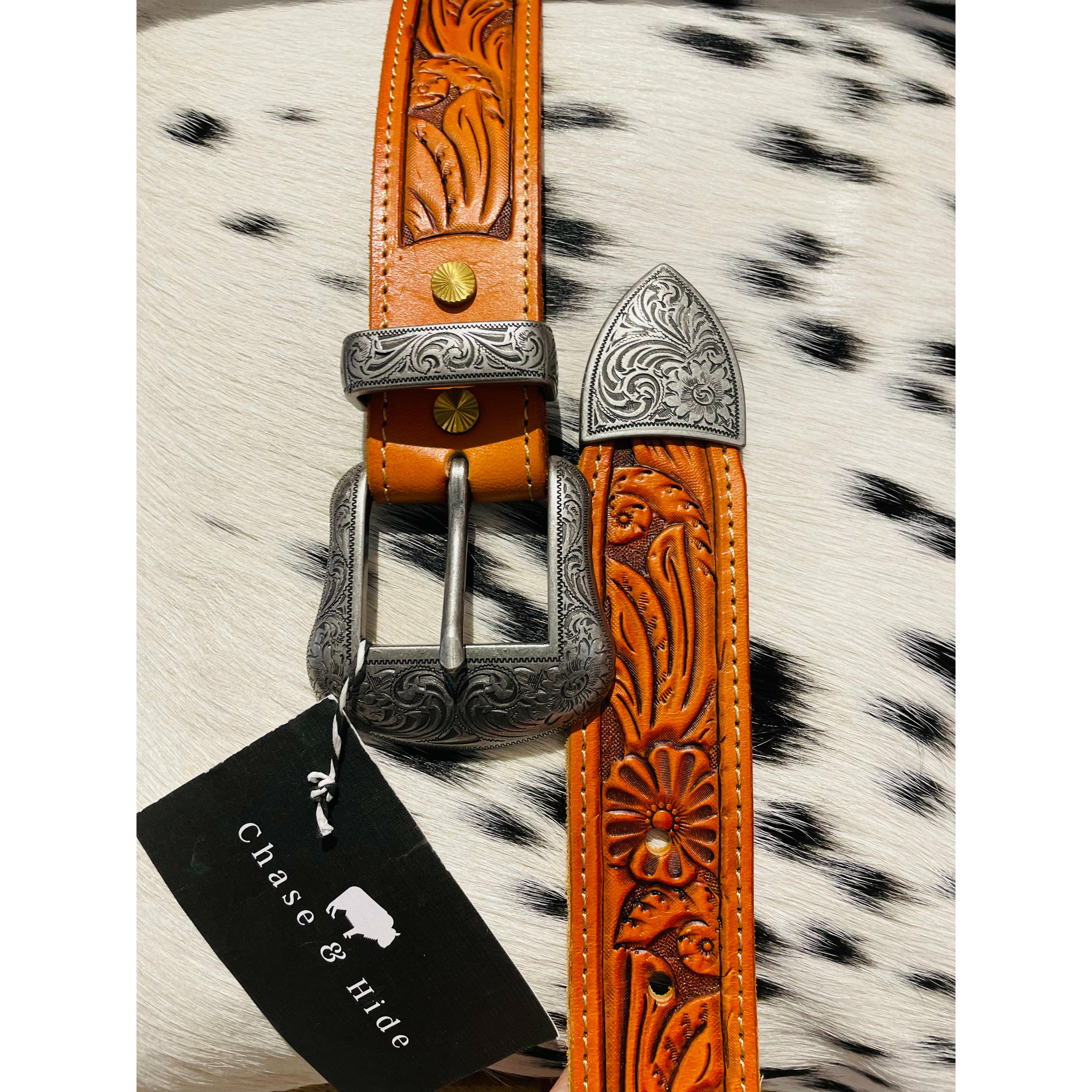 Tooled Leather Belts