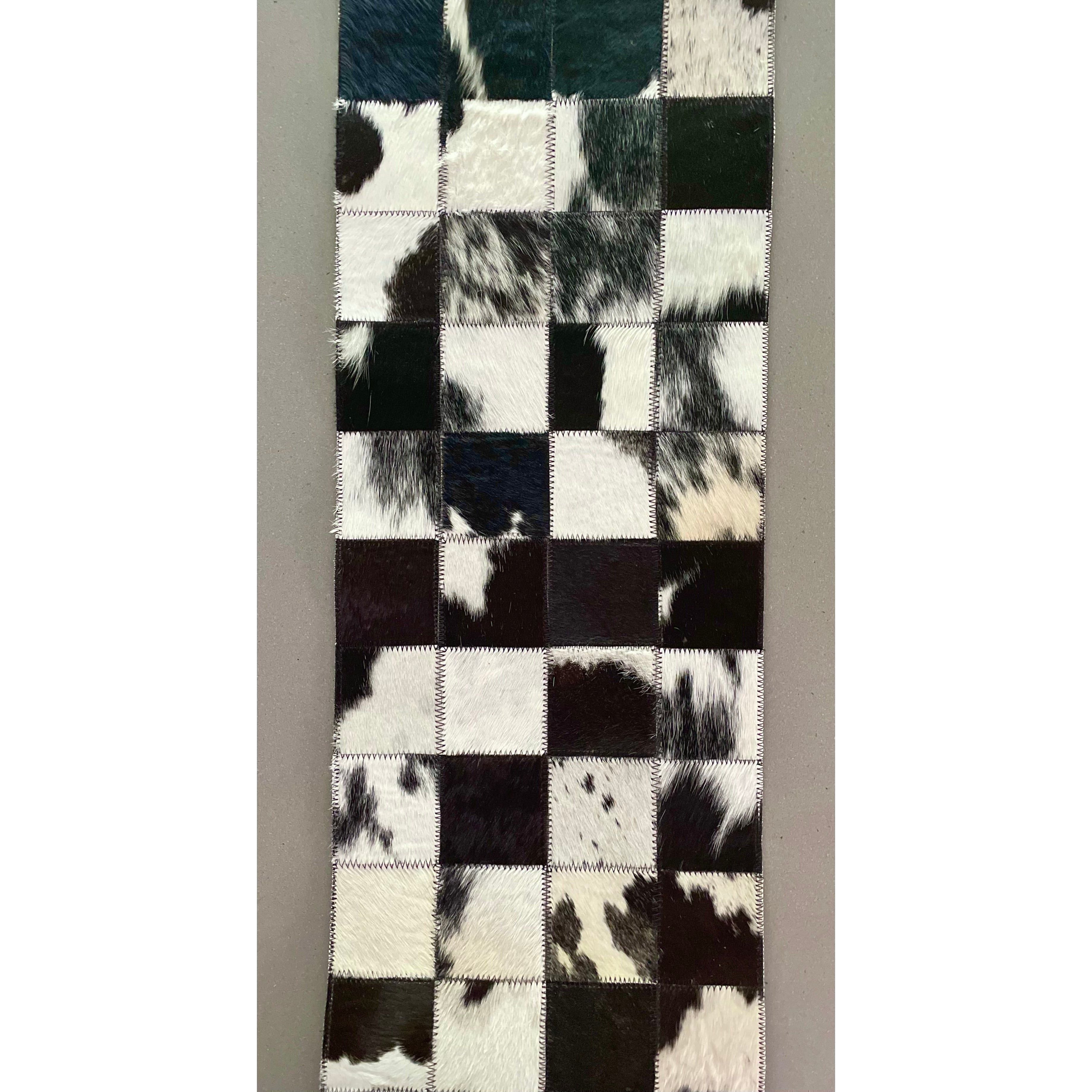 Cowhide table runner - choose your colours Patchwork.