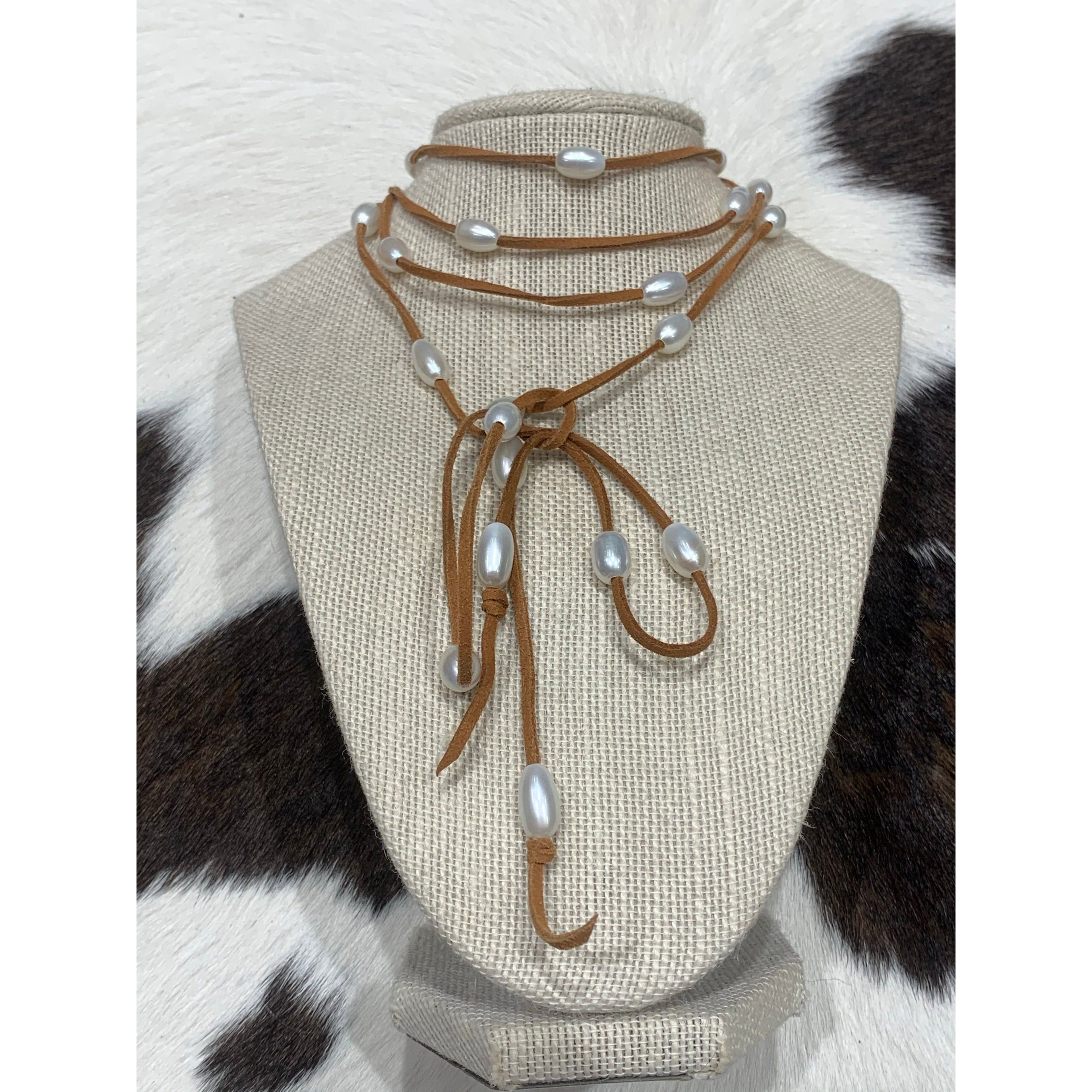 Pearl Lariat Tan
