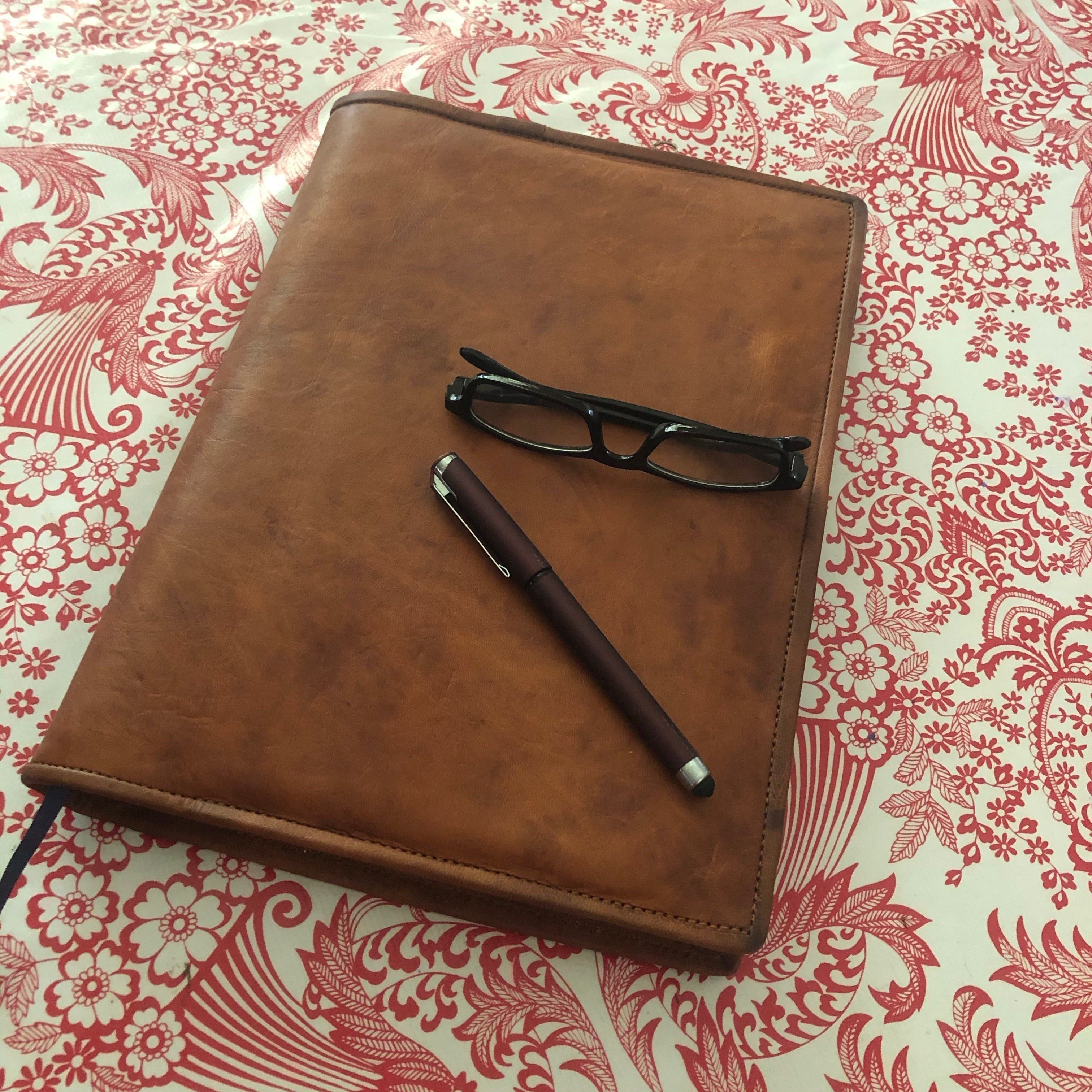 Leather A4 book / diary cover