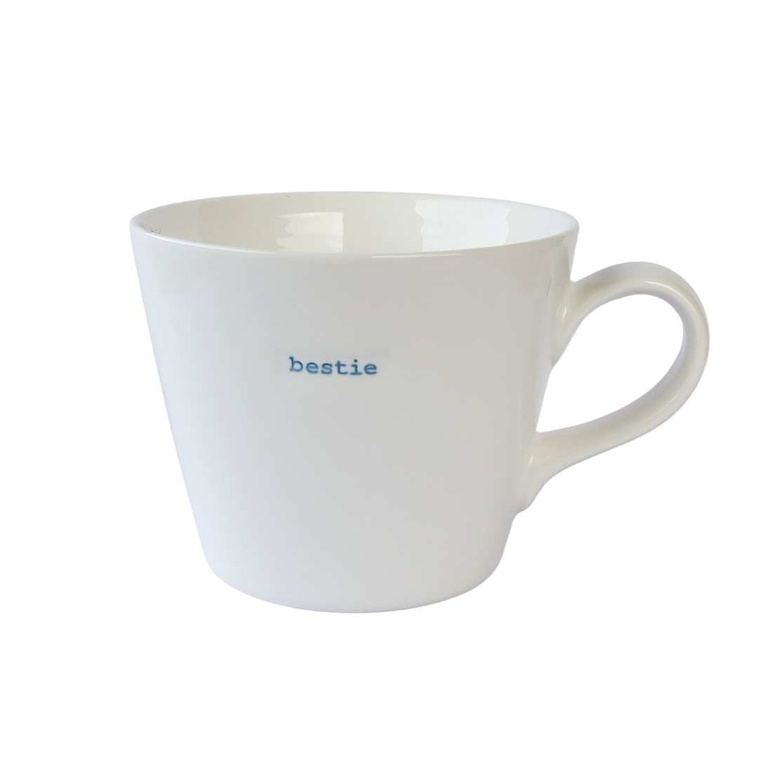 Word Bucket Mug - Bestie (Hand Embossed Blue Text)