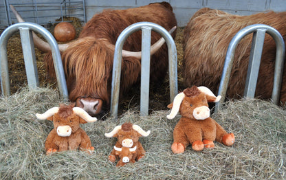 Horny Highland Cow Plush Brown Medium Soft Toy - 23cm