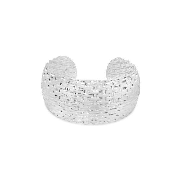 Silver and Gold Textured Bangle